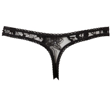 Crotchless String black M